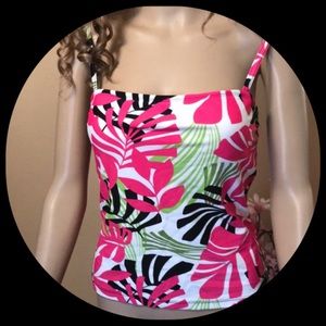 Beautiful Tropical Swimsuit Top BIB sz lg